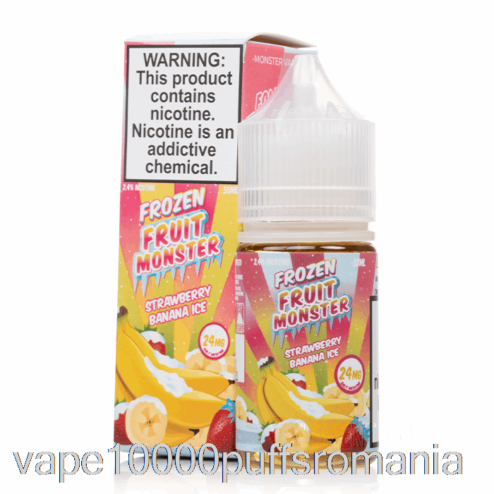 Vape Romania Gheață Căpșuni Banane - Săruri De Monstru Din Fructe Congelate - 30ml 24mg